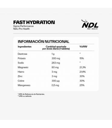 Pack 2 Pastillas Esfervescente Fast Hydration NDL