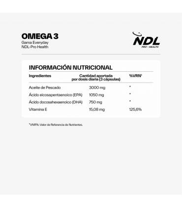 Omega 3 con Vitamina E Pastillas NDL