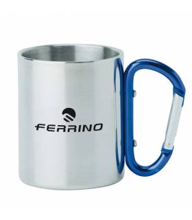 Taza Ferrino de Acero Inoxidable con Mosquetón