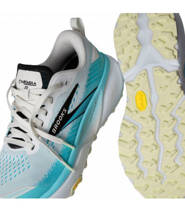 Brooks Cascadia 20 Hombre White/Blue/Black FW26