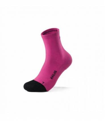 Kailas FUGA Mid-Cut Trail Running Socks Electric Pink vista lateral