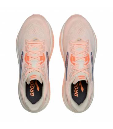 Brooks Ghost 18 Mujer Star White/Cyber Peach/Grey
