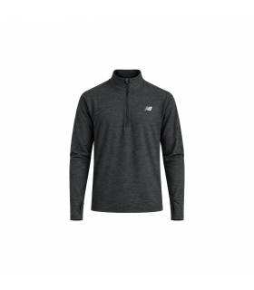 Camiseta New Balance Space Dye 1/4 Zip Hombre Black Heather