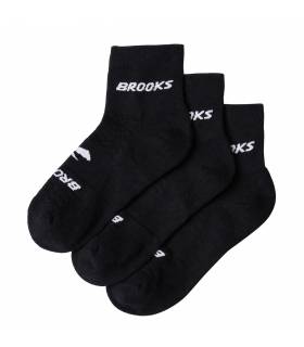 Brooks Run-In Quarter 3-Pack Unisex Negro