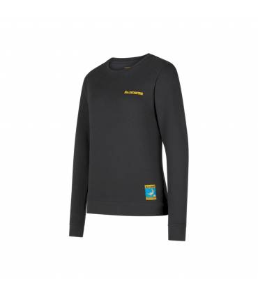 La Sportiva Climbing on the Moon Sweatshirt Mujer Carbon/Giallo outlet - vista principal