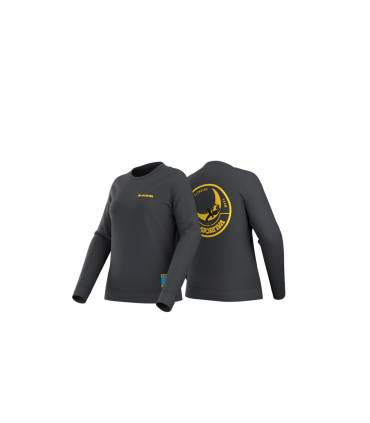 La Sportiva Climbing on the Moon Sweatshirt Mujer Carbon/Giallo outlet